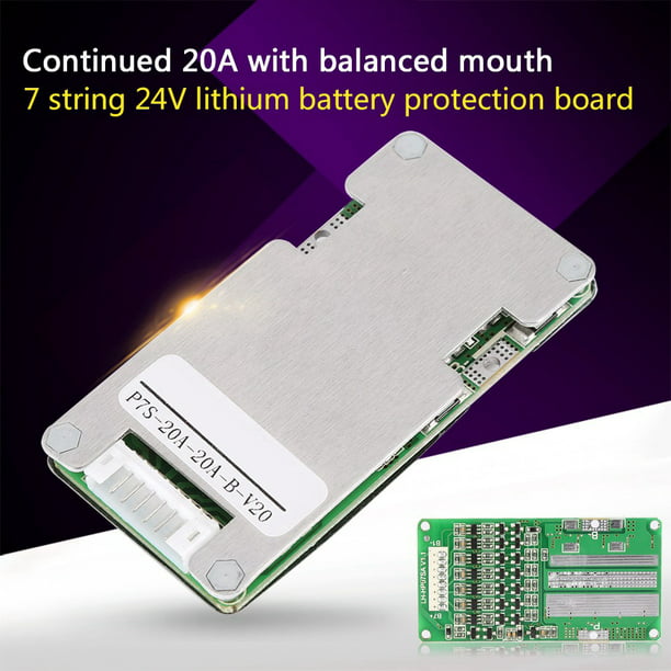 Battery Protection Board 24V 20A Lithiums Battery Protection Board with Aluminum Heat Sink for Saving Energy 